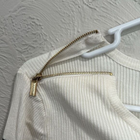 Ellen Tracy Zipper Detail Ribbed Sweater Size Medium NWT - Picture 3 of 7